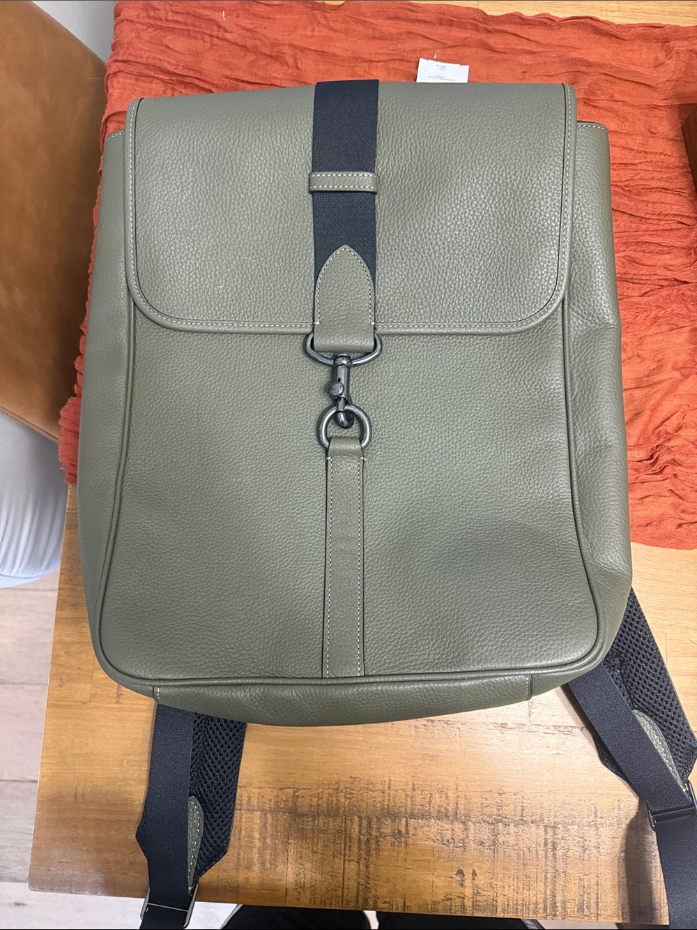 Blaine backpack leat Leather coach backpack
